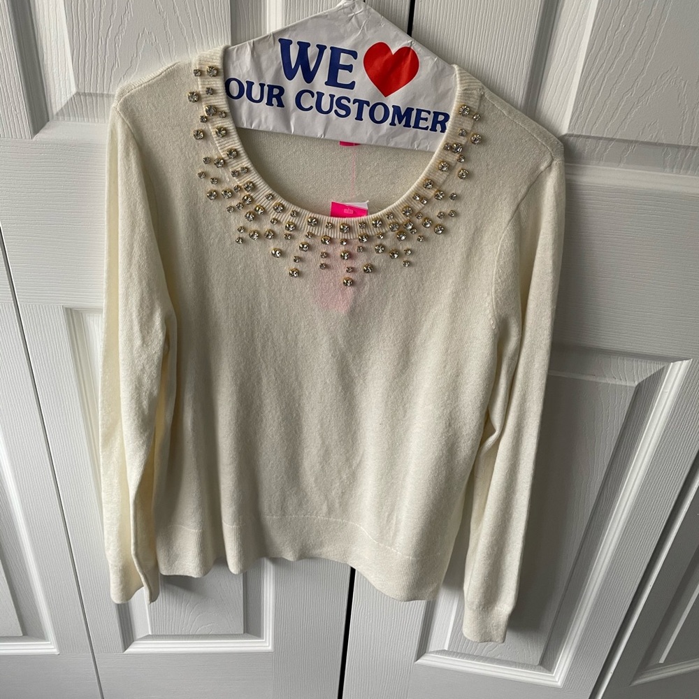 Lilly Pulitzer embellished sweater Size L